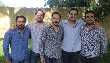  Javier Nava, Jorge Guevara, Poncho López, Omar Díaz y Andrés Urquiza.