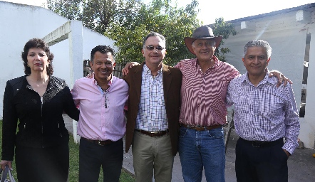  Olimpia Flores, Toño Aguilar, Rafael Martínez, Manuel Rosillo y Marco Salazar.