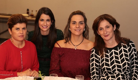  Verónica Martínez, Mónica Medlich, Claudette Mahbub y Mónica Leal.