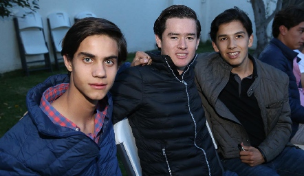  Diego Medina, Santiago Guevara y Emilio Rodríguez.