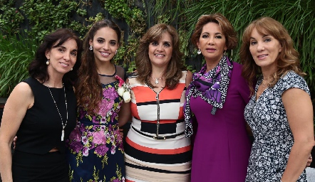  Pituca Espinosa, Fernanda Paredes, Sabrina Gaviño, Isabel Carrillo y Paty Espinosa.