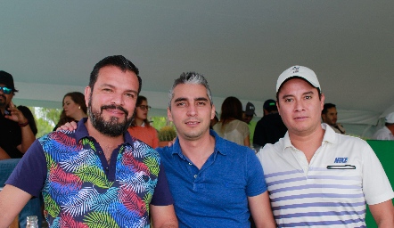 Eurico Alonso, Héctor Mtz. Y Azael Castillo.