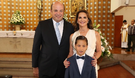  Cándido Villela, Anabella Villela y José Miguel Guerra.