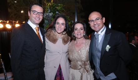  Xavier Nava, Nancy Puente, Sandra Estúa y Alejandro Villalobos.