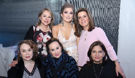  Alejandra Canales, Silvana Zendejas, Martha Elena Muñiz, Lourdes López, Maricarmen López y Mónica Guillén.