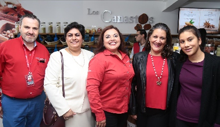  Daniel Lavanderos, Ana María Vázquez, Isabel Muñoz, Carmen Herrera y Carmen Aguillón.