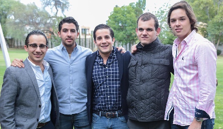  Paco Lavín, Max Gómez, Pablo Lavín, Elías Abud y José Manuel Lozano.