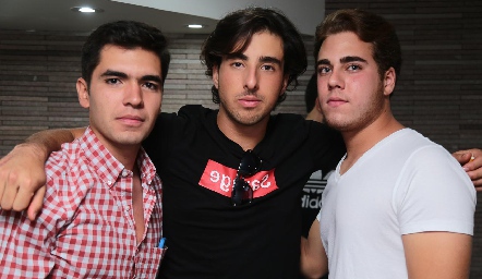  Juan Pablo Quintero, Alejandro Navarro y Tomás Alcalde.