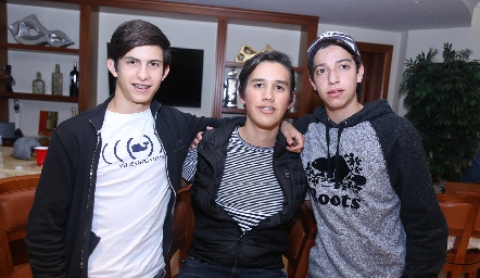   Carlo Pizzuto, Marcelo Rodríguez y Juan Pablo Dip.