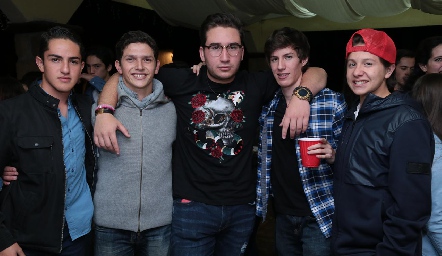  Calos Zepeda, Salvador Rangel, Ricardo Armería, Rodrigo Banck y César Ojeda.