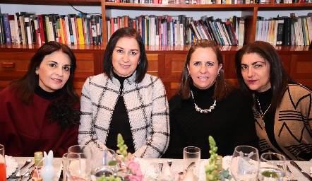  Patricia Orduña, Laura Rangel, Georgina Grande y Mabel Abraham.