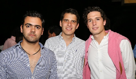  Juan Pablo Abud, Roberto Solano y  Diego Jourdain.