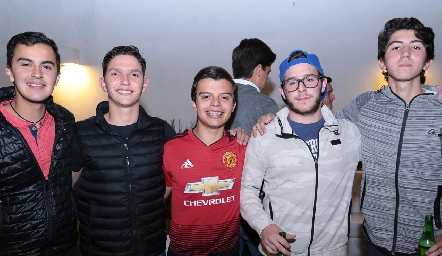  Francisco Valadez, Salvador Rangel, Jorge Castillo, Ramón Suárez y Andrés Correa.