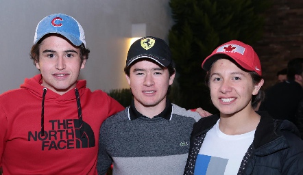  Alan García, Santiago Guevara y César Ojeda.