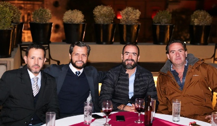  Alejandro Lafuente, Carlos de los Santos, Manuel González y Emilio Heinze.