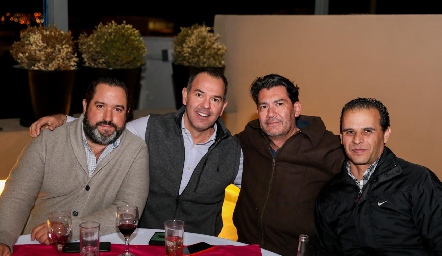  Mauricio Pizzuto, Carlos Hampshire, Daniel Díaz y Mauricio González.