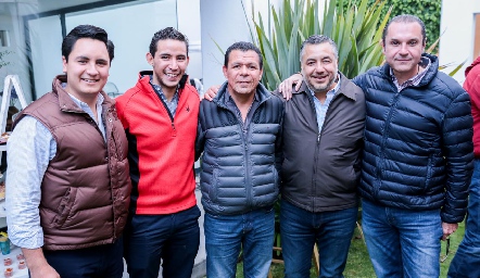  Alejandro Villasana, Toño y Antonio Derreza, Alejandro Villasana y Antonio Nieto.