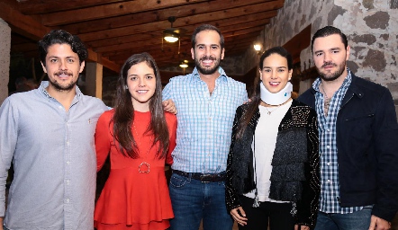  Roberto Fernández, Luisa Ojeda, José Martín Alba, Sandra Villalobos y Luis Alberto Mahbub.