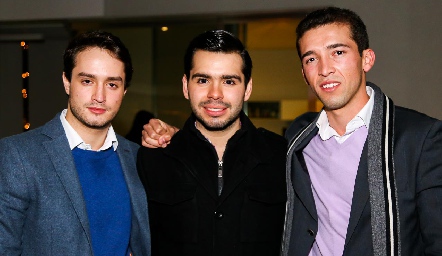  Carlos Torres, Rodrigo Pérez y Johan Werge.