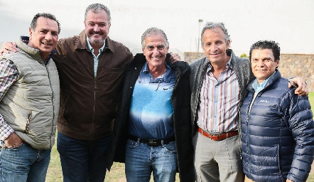  Jorge Chevaile, Juan Hernández, David Dauajare, Paco de la Rosa y Fernando Cifuentes.
