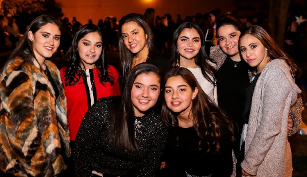  Majo Garza, Paola Humara, Vivi Martínez, María Emilia Díaz, Ana Luisa Aranda, Renata Flores, Arantza Carrillo y Ximena Navarro.