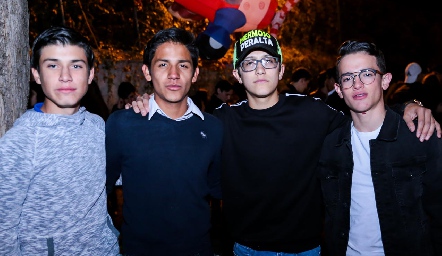  Santiago Chávez, Diego Méndez, Diego Trujillo y Emiliano Díaz de León.