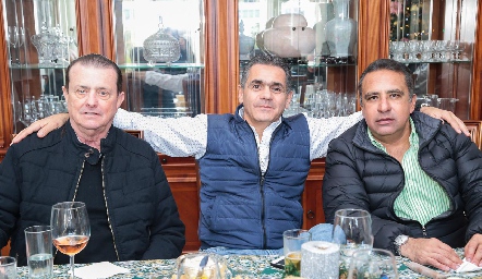  Juan Celis, Mauricio Abud y Hugo Moreno.