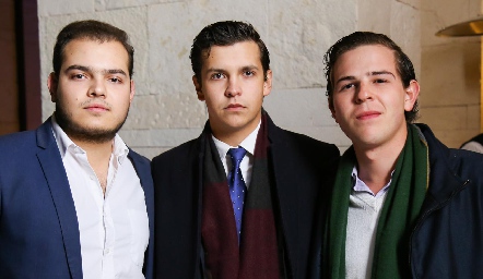  Mauricio Schekaibán, Carlos Andrade y Diego Mendizábal.