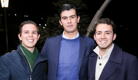  Diego Mendizábal,  Mauricio Pérez y José Julián Olmos.