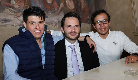  Alejandro Garza, Tito Herrera y Diego Díaz de Sandi.