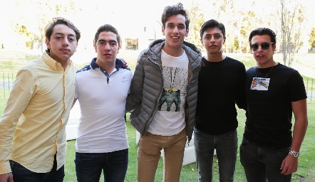 Rodrigo Padilla, Chente Azcona, Juan Pablo Chevaile, José Miguel Ruiz y Gianfranco Pizzuto.