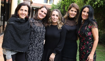  Montse Gómez, Lupita Bárcena, Roxana Serna, Rosy Rodríguez y Pato Rodríguez.