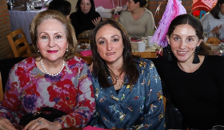  Delia de la Peña, Adriana Ocaña y Eugenia Muriel.