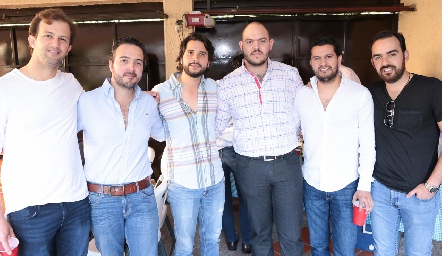  Alejandro Abud, Alejandro Granados, Rodrigo Mercado, Ricardo Purata, José Ramón Barragán y Rafa Olmos.