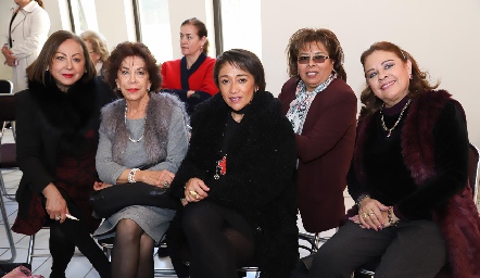  Rebeca Konishi, Lucero Rosillo, Marilú Lira, Carmelita Vázquez y Silvia Esparza de Romo.