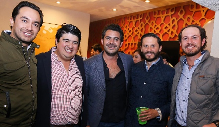  José Luis, Rolando Domínguez, Daniel Dauajare, Memo Hernández y Octavio Aguillón.