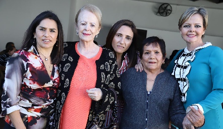  Lupita Quibrera, Luz Estela de Gómez, María José Abaroa, Juanita de Quibrera y Luz Estela Gómez.