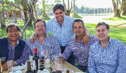  René Díaz, Jacobo Payán, Francisco Leos, Eduardo Espinosa y Elías Dip.