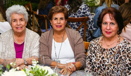  Elsa de Bremer, Lupita Treviño y Katis Montiel.