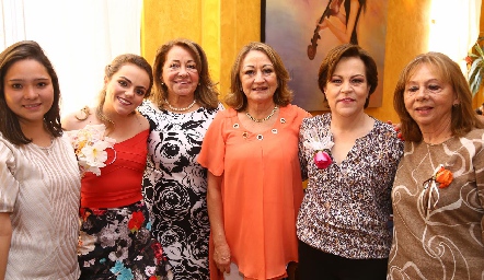 Ana Cecilia Martínez, Gaby Foyo, Leticia Rodríguez, Bertha Rodríguez, Laura Torres y Cecilia Rodríguez.