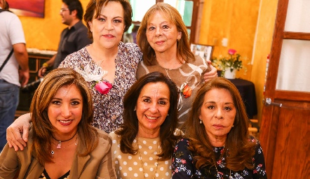 Laura Torres, Cecilia Rodríguez, Lucila Leyva, Maru Velázquez y Carmen Velázquez.