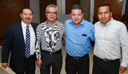  Aureliano Hernández, Francisco Mendoza, Jorge Wehr y Ricardo Martínez.