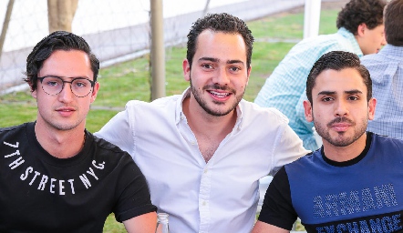  Santiago Gutiérrez, Fernando Cueli y Sebastián Cárdenas.