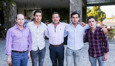  Javier Palau, Alejandro Navarro, Juan Carlos de la Rosa, Jaime Ascanio y Julio Córdova.