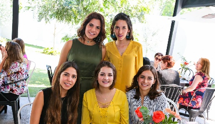  Valeria Siller, Claudia Díaz de León, Adriana Estrada, Paulina Dibildox y Claudia Dibildox.