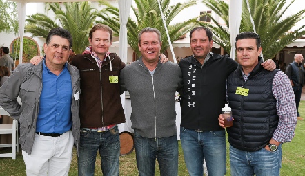  Juan Manuel Zúñiga, Guillermo Borbolla, Juan Benavente, Jorge Morales y Güicho Fernández.