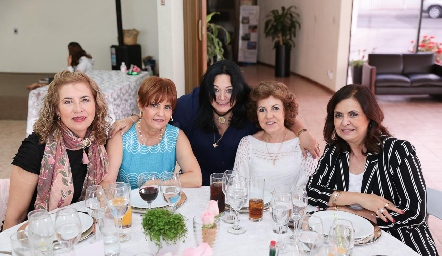  Roxana Delgado, Isa Cabrera, Marcelle Del Valle, María Eugenia Ambriz y Dora Cabrera.
