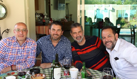  Sergio Bedolla, Alejandro Martínez, José Luis Leiva y Salvador del Río.