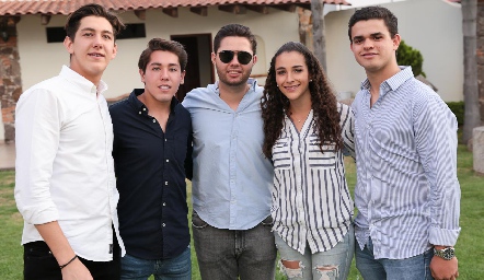  Daniel Villarreal, Raúl Suárez, Diego de la Vega, Ana Gaby Villalba y Aldo Pizzuto.