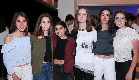  Ana Pao Díaz, Camila, Gaby, Cami Malo, Isa Gutiérrez y Sigrid Zendejas.